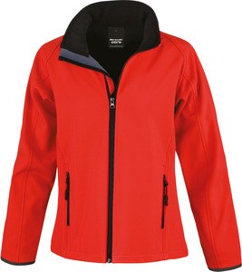 Result R231F - Kvinders "printbar" softshell jakke Red / Black