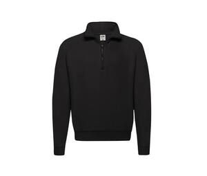 Fruit of the Loom SC376 - Herre sweatshirt i bomuld med lynlås Black