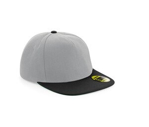 Beechfield BF660 - Flat Visir Snapback hætte Grey / Black