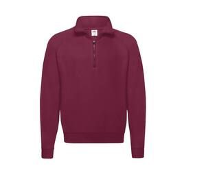 Fruit of the Loom SC376 - Herre sweatshirt i bomuld med lynlås Burgundy