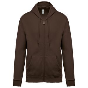 Kariban K479 - Sweatshirt med hætte og lynlås Chocolate