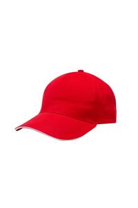 Mukua MCT200V - 5 PANEL CAP Red/White