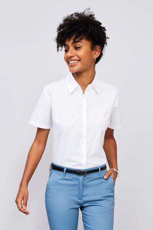 SOLS 16030 - Oxford skjorte til kvinder med korte ærmer Elite