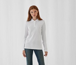 B&C ID1LW - Langærmet poloshirt til kvinder