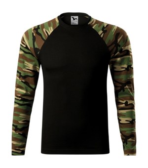 Malfini 166 - Unisex Ls camouflage T-shirt